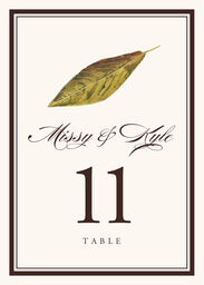 Colorful Leaves Assortment 01 Table Numbers