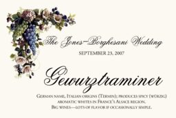 Green and Blue Grapes Wine Trivia Memorabilia Cards