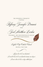 Ironwood Wispy Leaf Wedding Programs