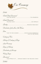 Ironwood Wispy Leaf Wedding Programs