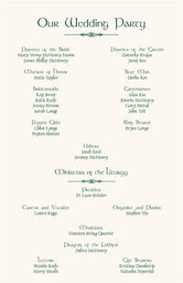 Wispy Shamrock  Wedding Programs