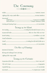 Wispy Shamrock  Wedding Programs