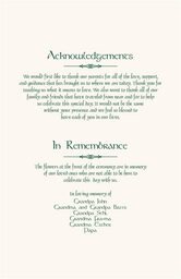 Wispy Shamrock  Wedding Programs