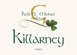 Wispy Shamrock Table Names