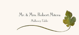 Mulberry Wispy Leaf Place Cards
