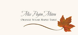 Orange Sugar Maple Wispy Leaf Place Cards