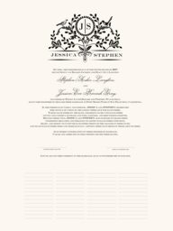 Woodcut Birds  Wedding Certificates