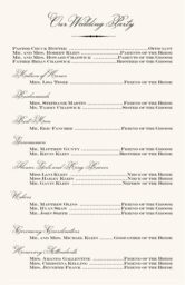 Woodcut Birds Wedding Program  Wedding Programs