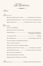 Woodcut Birds Wedding Program  Wedding Programs