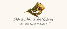 Yellow Pansies Place Cards