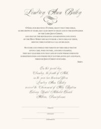 Yves Swirl Baby Certificates