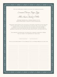 Zapfino-Imperial-Celtic Vine  Wedding Certificates