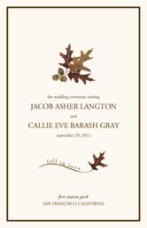 Oak and Acorn Wedding Programs