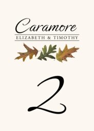 Leaf Pattern Assortment  Table Numbers