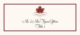 Maple Leaf Flourish Place Cards