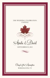 Maple Leaf Flourish Wedding Programs