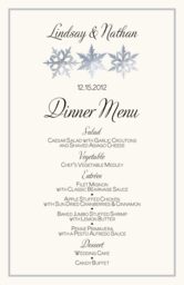 Snowflake Pattern Wedding Menus