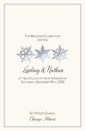 Snowflake Pattern  Wedding Programs