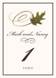 Swirly Leaves Table Numbers
