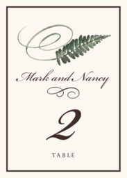 Swirly Leaves Table Numbers