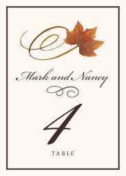 Swirly Leaves Table Numbers