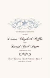 Curly Sue Snowflake Wedding Programs
