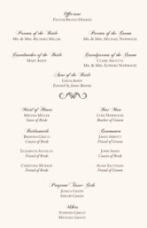 Curly Sue Snowflake Wedding Programs