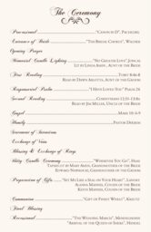 Curly Sue Snowflake Wedding Programs