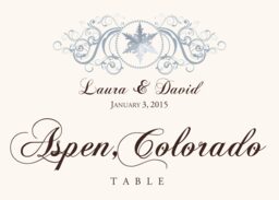 Curly Sue Snowflake Table Names