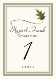 Wispy Leaves Table Numbers