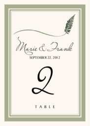 Wispy Leaves Table Numbers