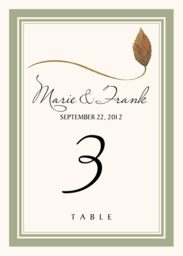 Wispy Leaves Table Numbers