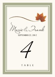 Wispy Leaves Table Numbers