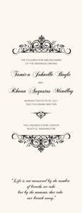 Accordion Vintage Monogram Wedding Programs, Church Ceremony Programs ...