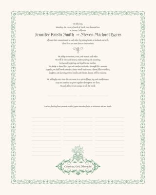 Irish Wedding Certificate-Celtic Wedding Certificate-Celtic Symbol ...