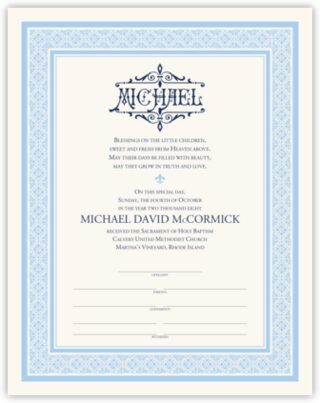 christian gothic frame baptism and christening ceremony certificate