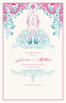 Paisley and Peacocks Wedding Programs