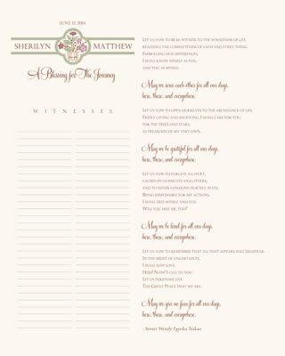 Lotus Blossom Wedding Certificates