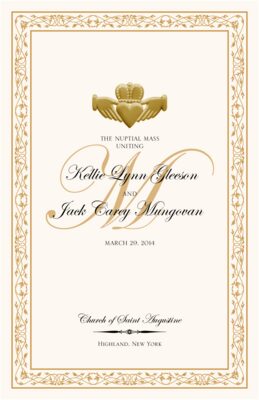 Gold Claddagh Wedding Programs
