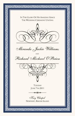 Flourish Monogram 05 Wedding Programs