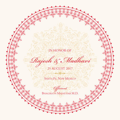 Henna Watermark Wedding Programs