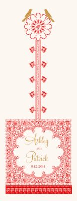 Paisly Bandana Flower Wedding Programs