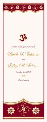 Sari Pattern Wedding Programs