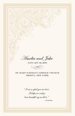 Wedding Program Thank You Note Wording Samples And Examples Documents And Designs