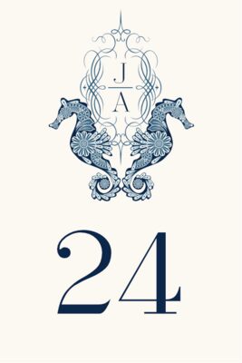 Paisley Seahorse Monogram