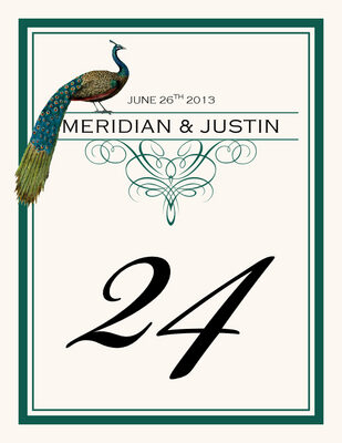 Peacock Flourish Monogram