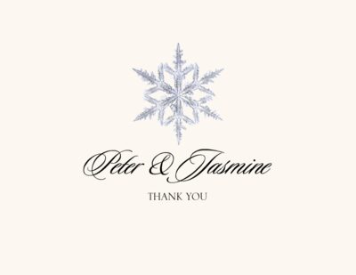 Snowflake Note Cards Folded Note Cards Winter Stationery Snowflake Stationery Snowflake Thank You Winter Thank You Notes