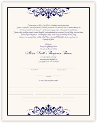 Ginger Breeze Vintage Top & Bottom Wedding Certificates
