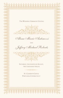 Dharma-Awakening Wedding Programs