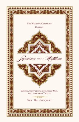 Dharma-Serenity Wedding Programs